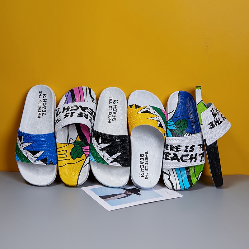 Xăng đan Nhiều Màu Thời Trang Cho Cặp Đôi | Dép Màu Đen/Vàng Hợp Thời Trang Cho Nam Và Nữ | Kasut Lelaki