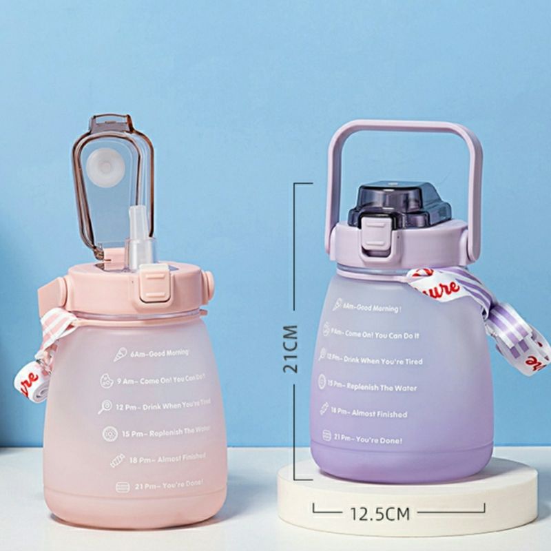Bình Nước 1400ml Có Vạch Báo Giờ Uống Nước