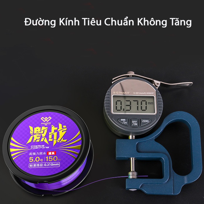 Cước câu cá 150m trục thẻo câu đài dây câu cá siêu bền chống trầy xước chống xoăn cắt nước nhanh chống mài mòn DC-9