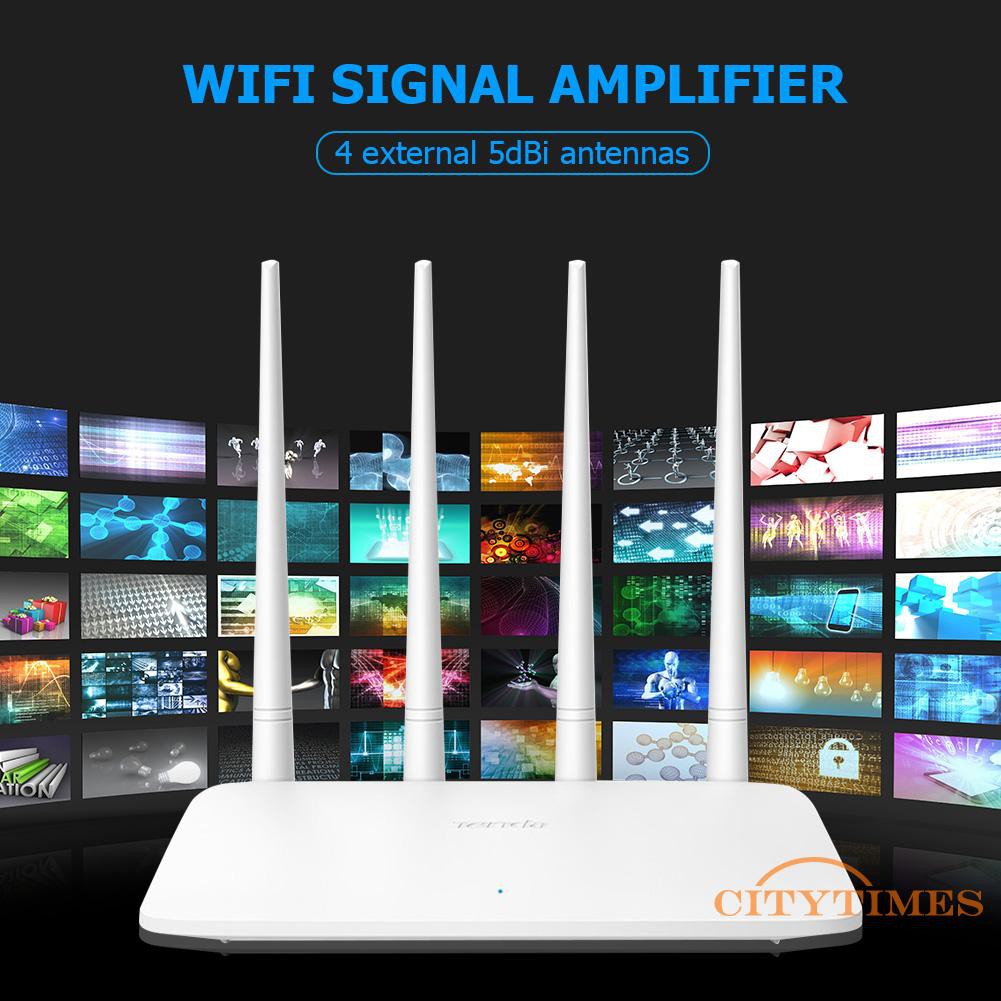 〖Ci〗 Tenda F6 300M WiFi Router 4x 5dBi Antennas 2.4GHz Wireless Signal Extender