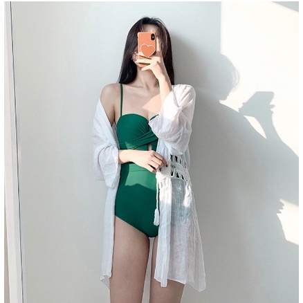 Đồ đi biển bikini nữ 2 mảnh mút dày nâng ngực VATIXA BKN-33 XANH LÁ