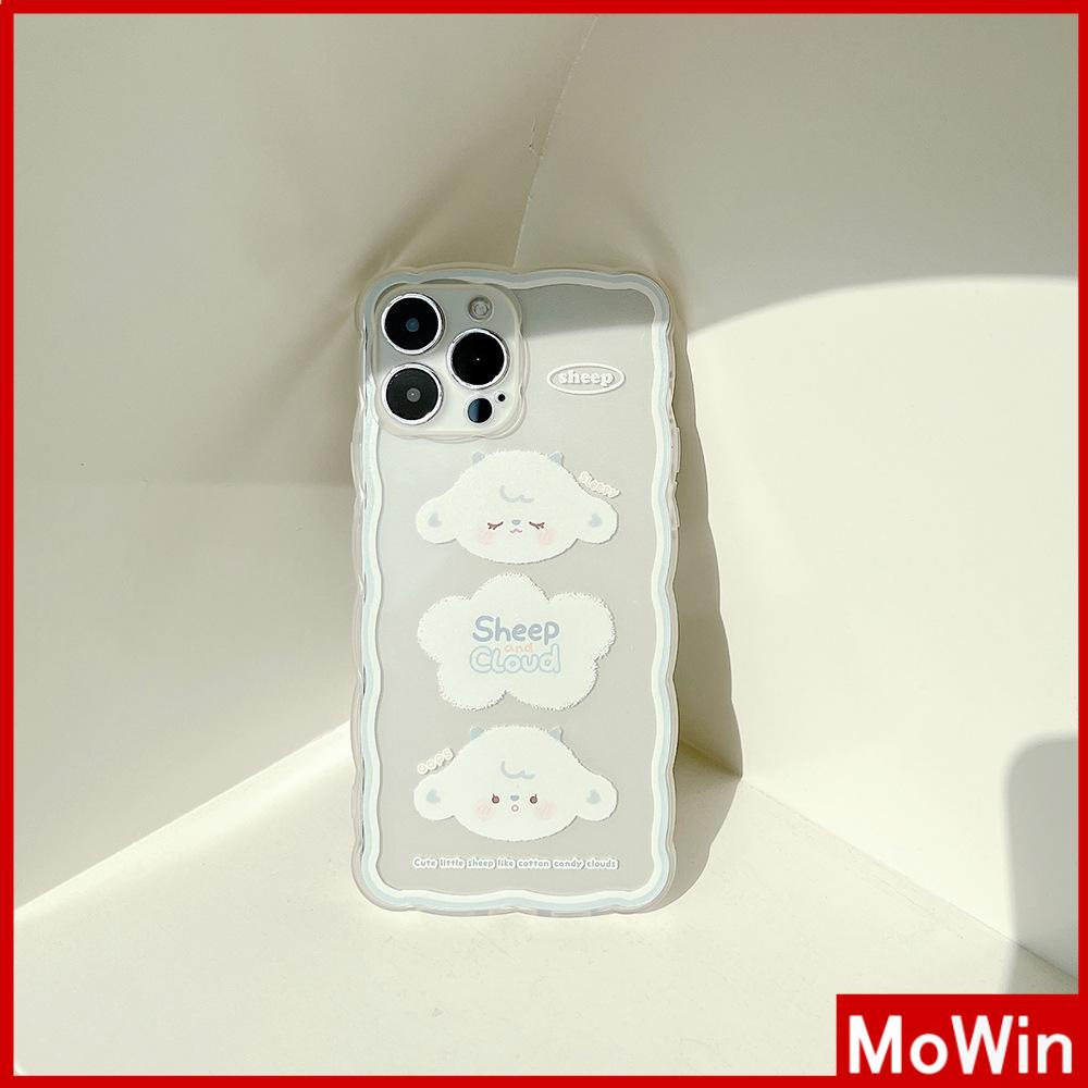 Ốp điện thoại silicon mềm họa tiết mây trắng chống trượt thích hợp cho iPhone 13 ProMax/12 ProMax /11/ 7Plus