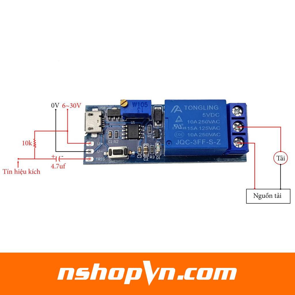 Module Relay Tạo Trễ 1 Kênh