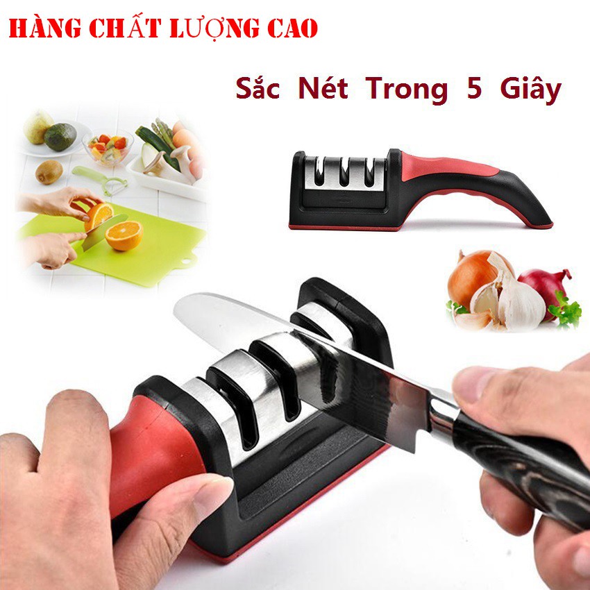 Dụng cụ mài dao kéo 3 Khe 3 cấp độ cầm tay mài dao nhanh bén siêu tiện lợi