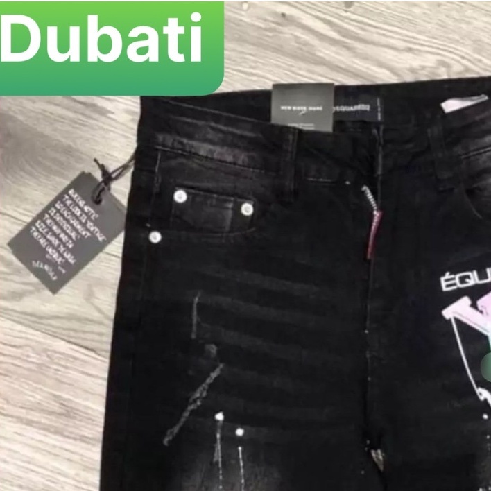 QUẦN SHORT SỌT LỬNG NGỐ CHẤT BÒ JEAN NAM ĐEN THÊU CO GIÃN THU ĐÔNG HÈ- BD 3075 CAO CẤP -DUBATI FASHION