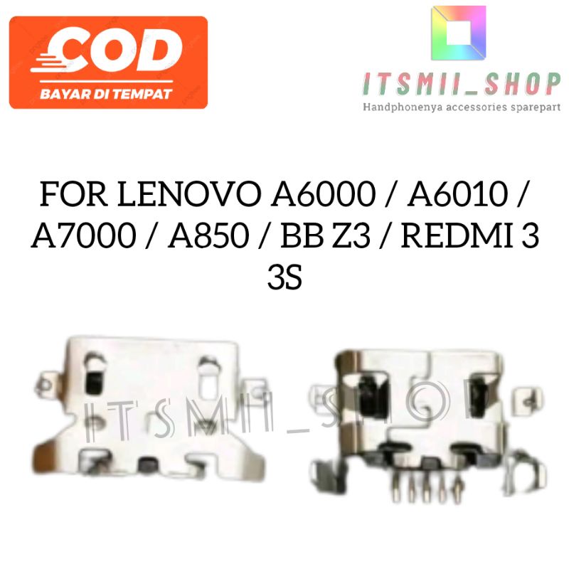 Phích Cắm Sạc LENOVO A6000 / A6010 / A7000 / A850 / BB Z3 / REDMI 3 3S Chất Lượng Cao