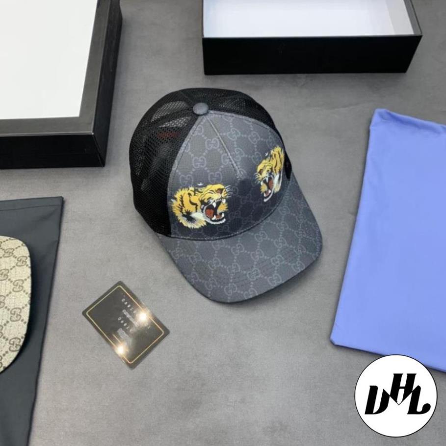 Nón Gucci nam cao cấp form chuẩn ôm đầu họa tiết in hình song hổ GCHO01