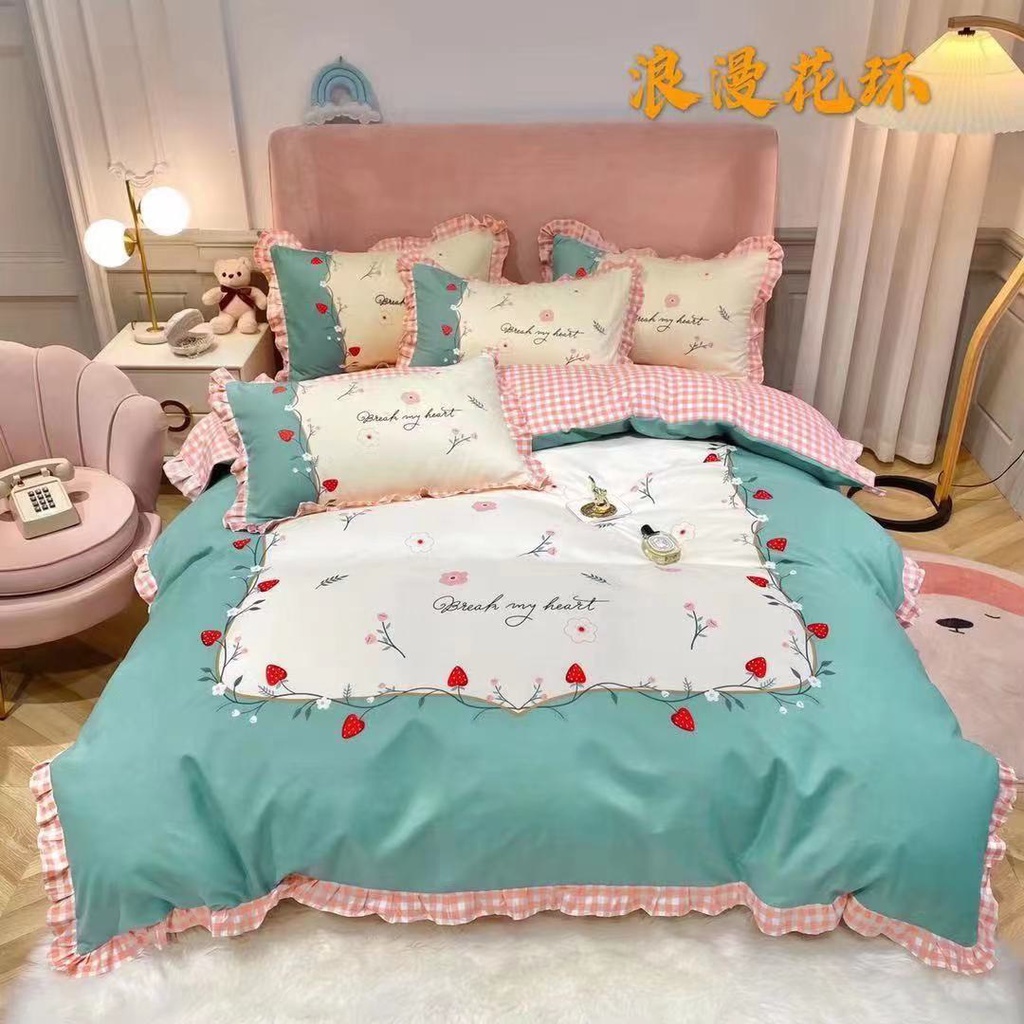 Bộ Chăn Ga Gối, Ga Giường Cotton Poly Set 4 Món M2, M6, M8, 2M2 Thu Đông
