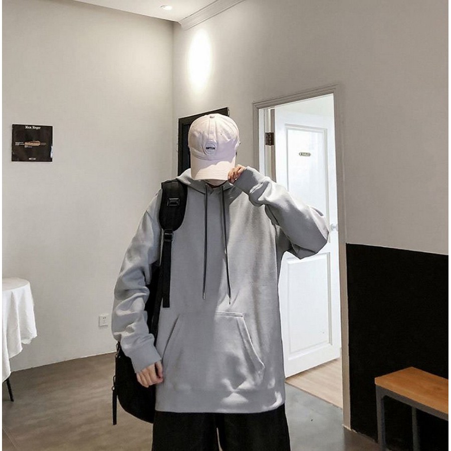 Áo Hoodie INICHI A856 Nam Nữ trơn kiểu rúc chất nỉ thoáng mát cực đẹp