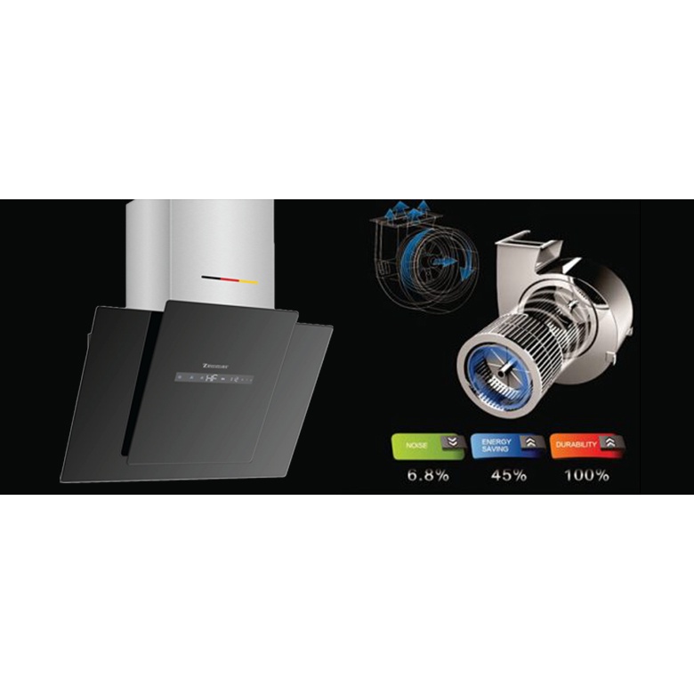 Máy hút mùi kính vát Zemmer V02DF6B