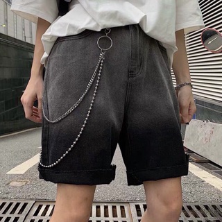 Quần bò lửng kèm chain