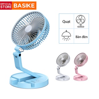 Quạt Có Đèn 2000mah BASIKE có thể gập lại có thể sạc lại DC - BH 12 Tháng