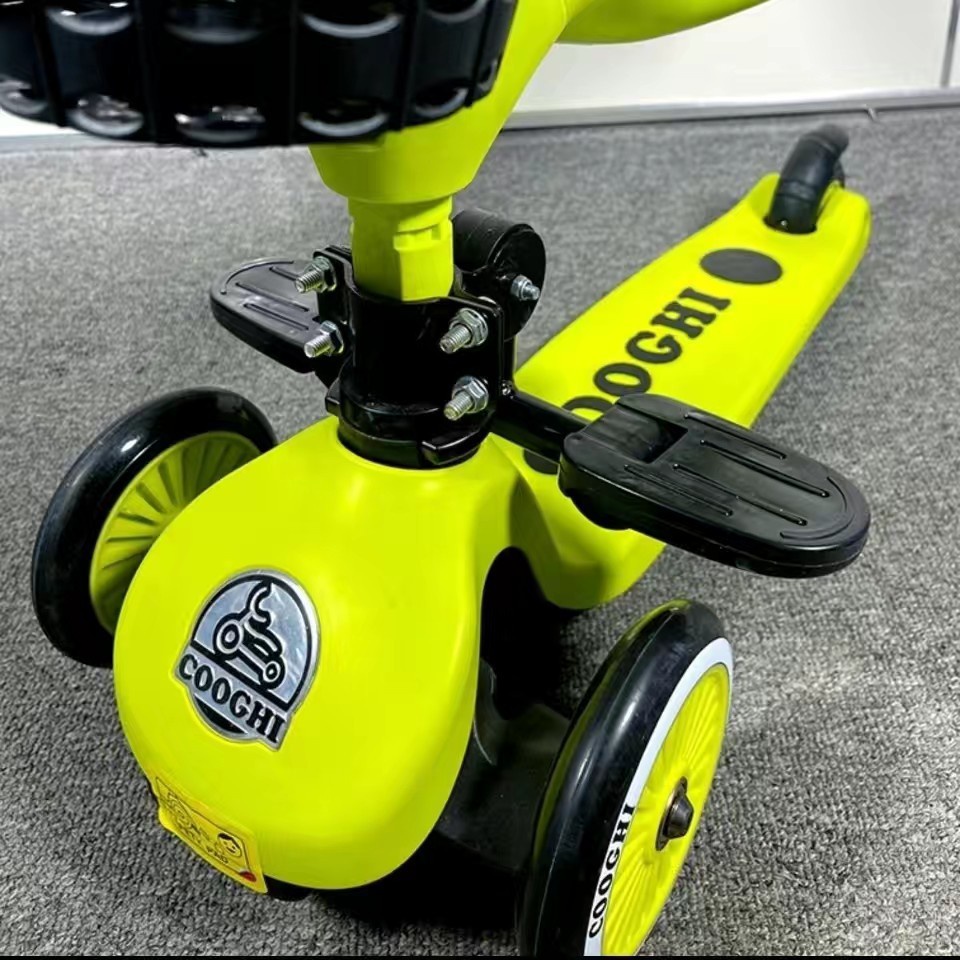 Bộ Tay đẩy, vòng bảo vệ, ô che, ghế tựa, gác chân xe scooter cho bé Zinbang, trượt chòi chân, scoot and ride