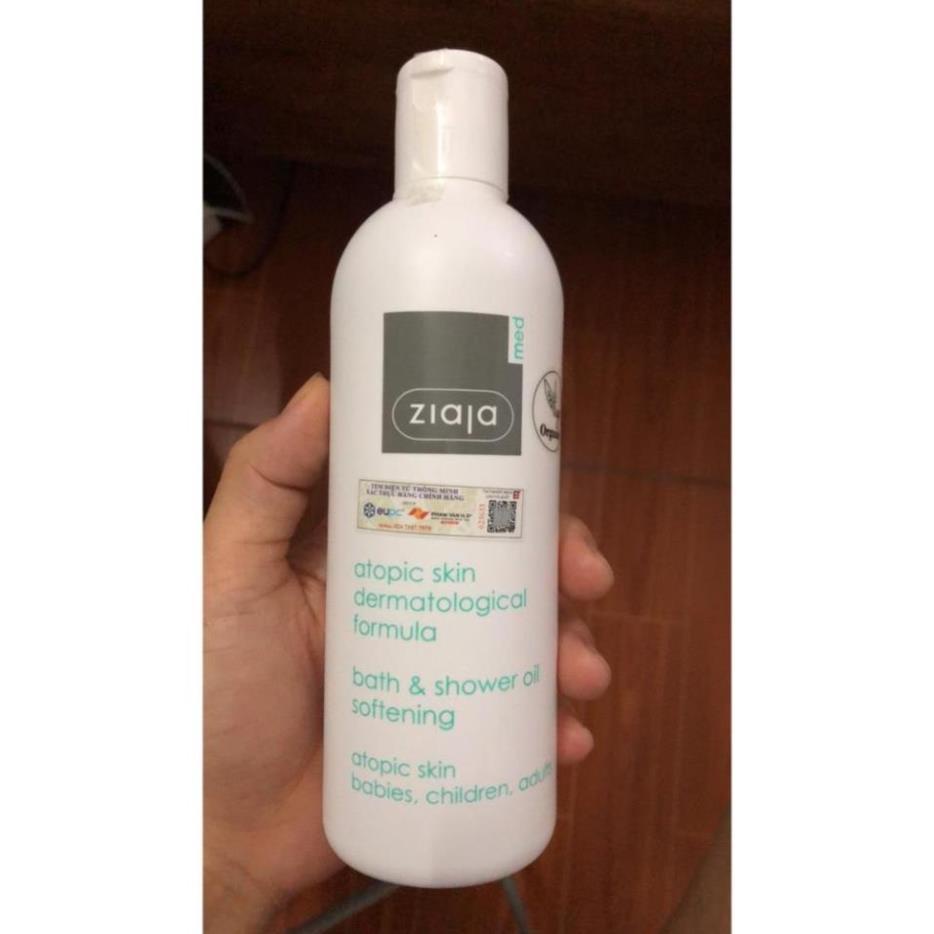 Dầu tắm dưỡng ẩm, mịn da Ziaja Med Atopic Skin Dermatological Formula Bath & Shower Oil Atopy - Sữa Tắm Ziaja 270ml | WebRaoVat - webraovat.net.vn
