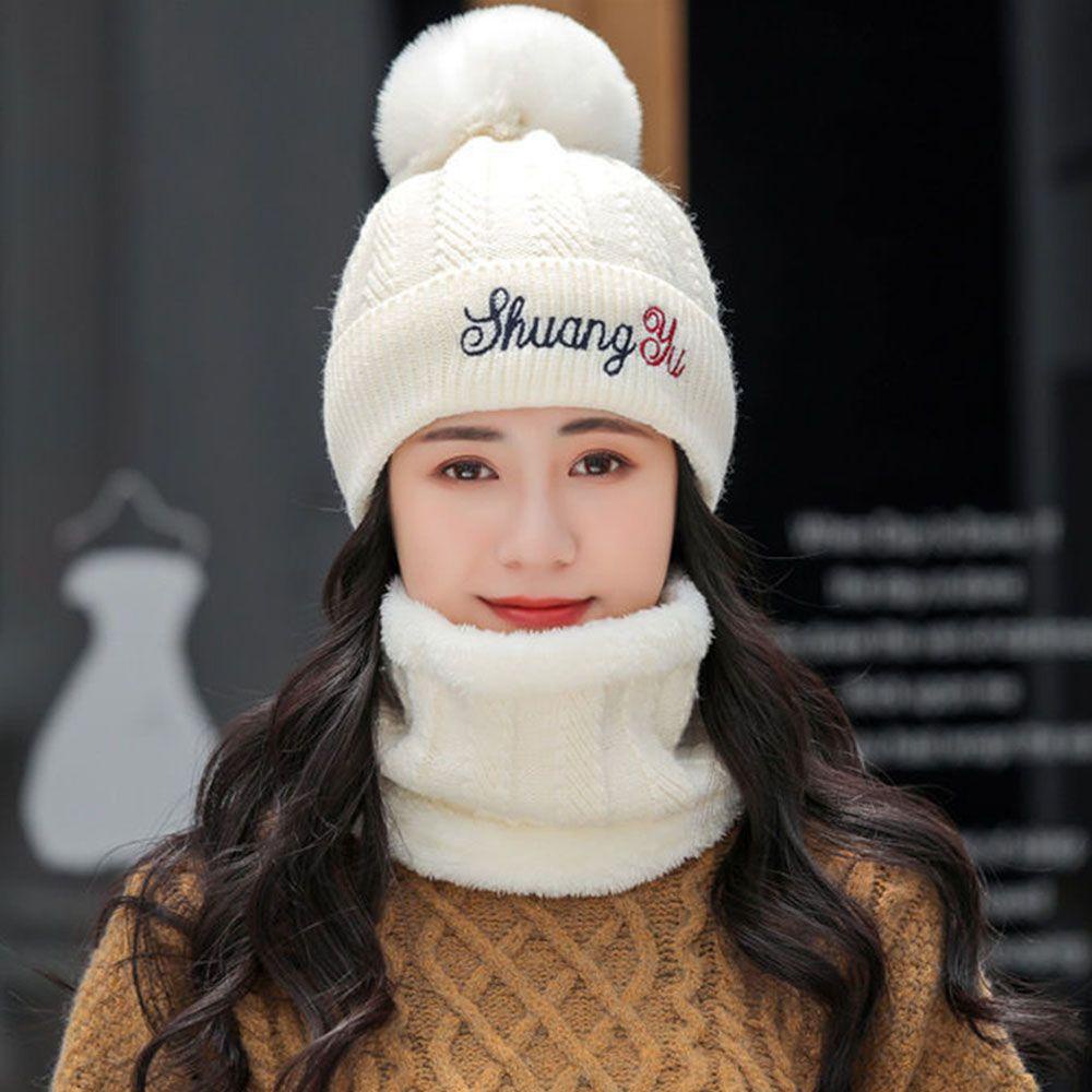 Set Mũ + Khăn Choàng Chống Gió Giữ Ấm Tốt Thời Trang Cho Mùa