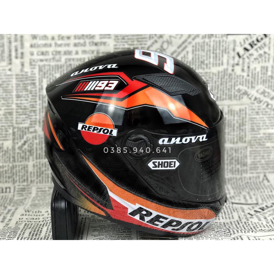 ( Xả kho) Nón Fullface GXT 1 Kính lên tem REPSOL