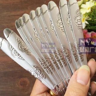 Combo 5 Thìa inox cao cấp khắc hoa văn
