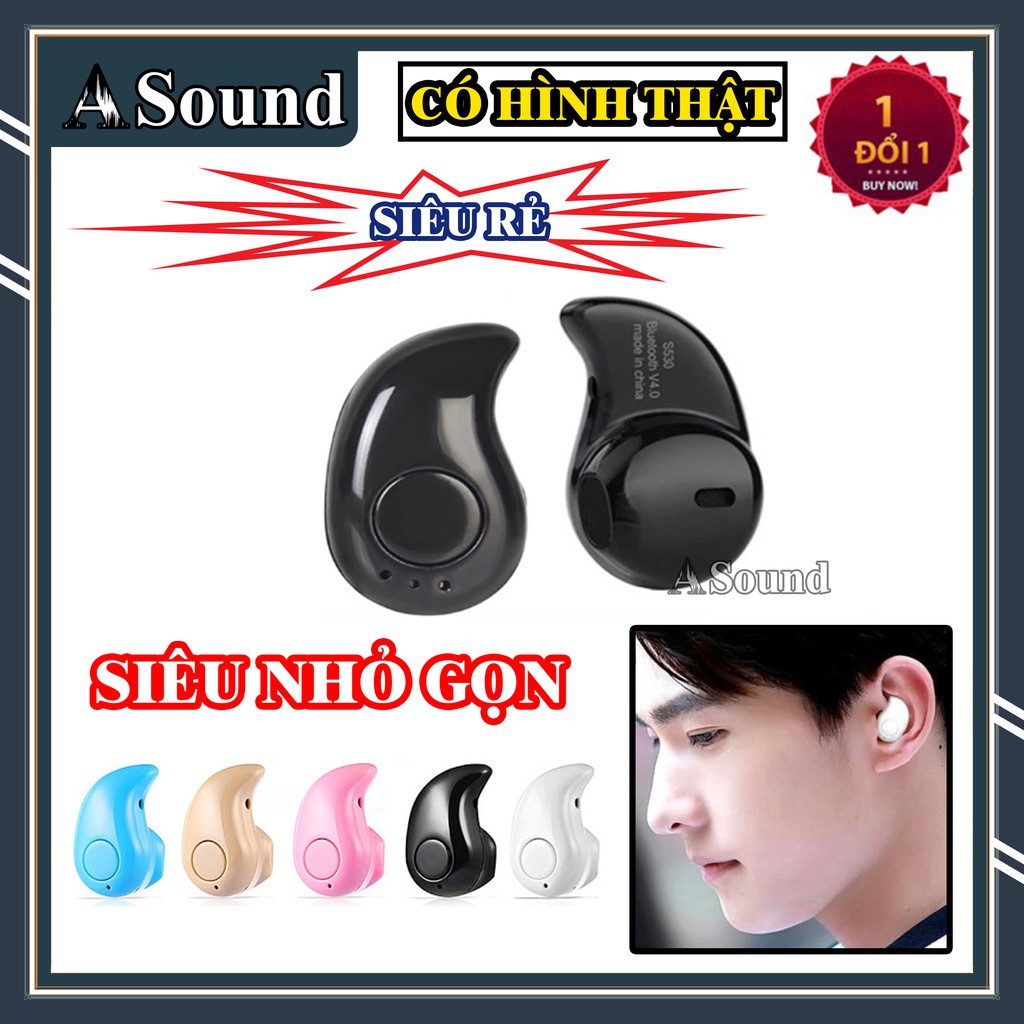 [Siêu Rẻ] Tai nghe Bluetooth không dây Hạt Đậu S530 siêu nhỏ gọn, âm thanh tốt đàm thoại rõ, siêu rẻ mà chất lượng