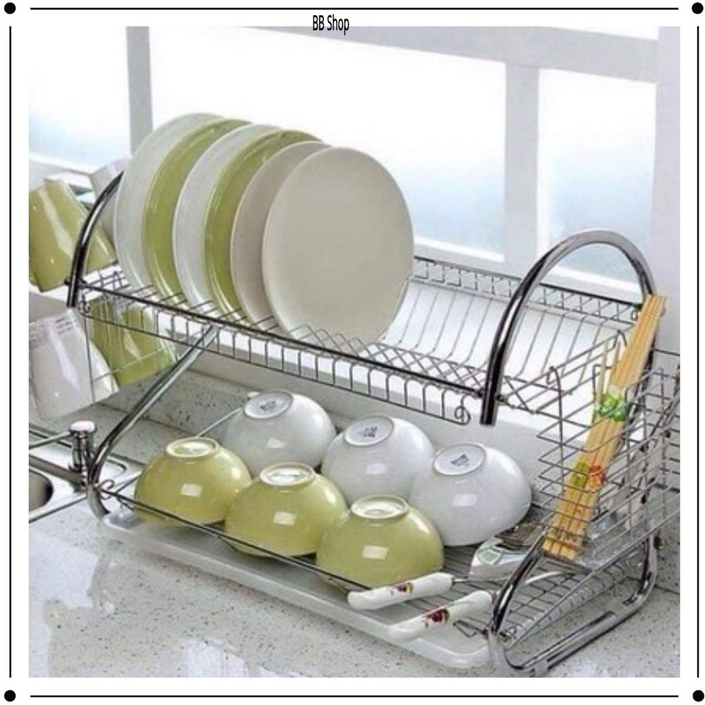 trạn bát inox 2 tầng gấp gọn