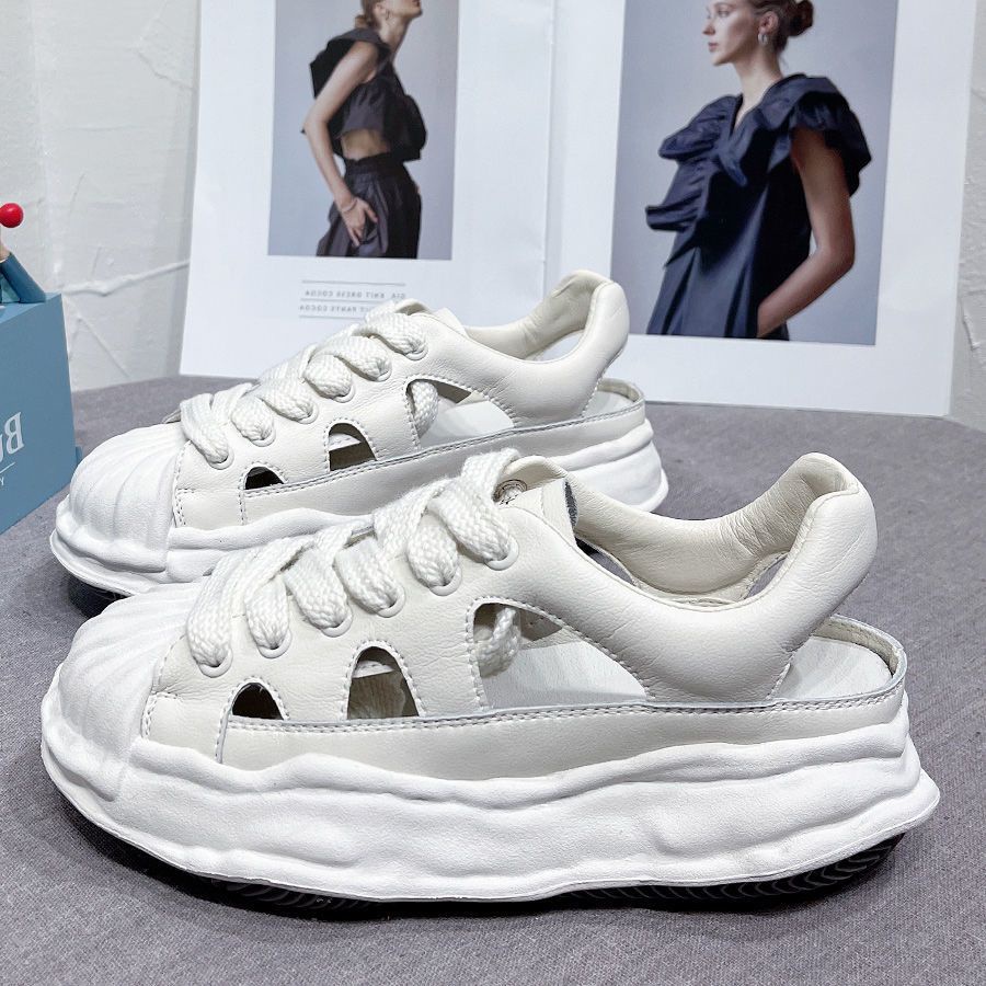 Giày Sandal Thể Thao Hở Ngón Đế Dày Phân Hủy Vỏ Sò Phong Cách Roman Dễ Phối Đồ Cho Nữ