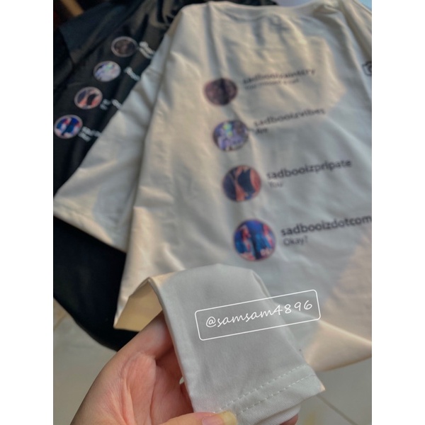 Áo thun nam nữ sad boiz sadtagram, Áo thun tay lỡ form rộng Sadboiz Sadtagram chất cotton co dãn thêu logo mặt mếu.