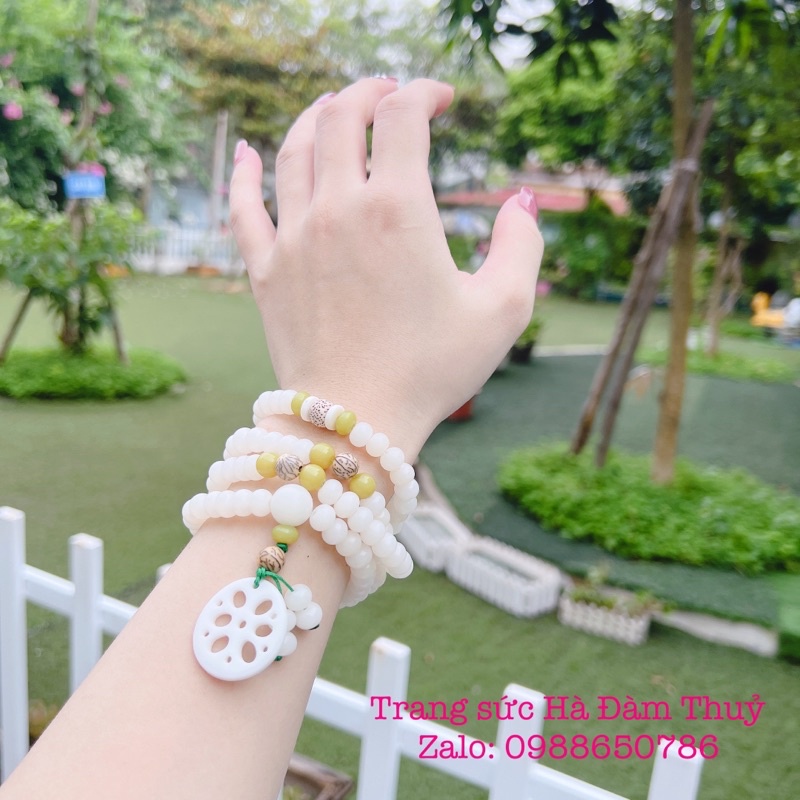 Vòng tay 108 hạt Bồ đề đeo tay niệm Phật Tặng kèm hộp gấm cao cấp