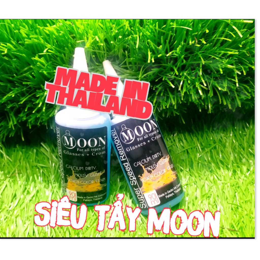 Moon 90ml- Siêu Tẩy Ố - Cặn Canxi - Váng 7 Màu Trên Kính Otô Vết gỉ Sắt - Cặn Bám Lâu Ngày Trên Vòi Labo - Inox Moon - M