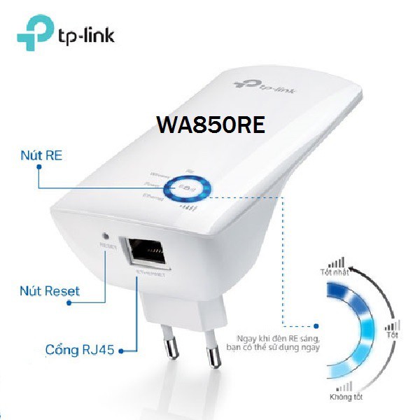 Bộ Kích mở rộng sóng Wi-Fi tốc độ 300Mbps TP-LINK TL-WA850RE CHÍNH HÃNG BẢO HÀNH 24 THÁNG