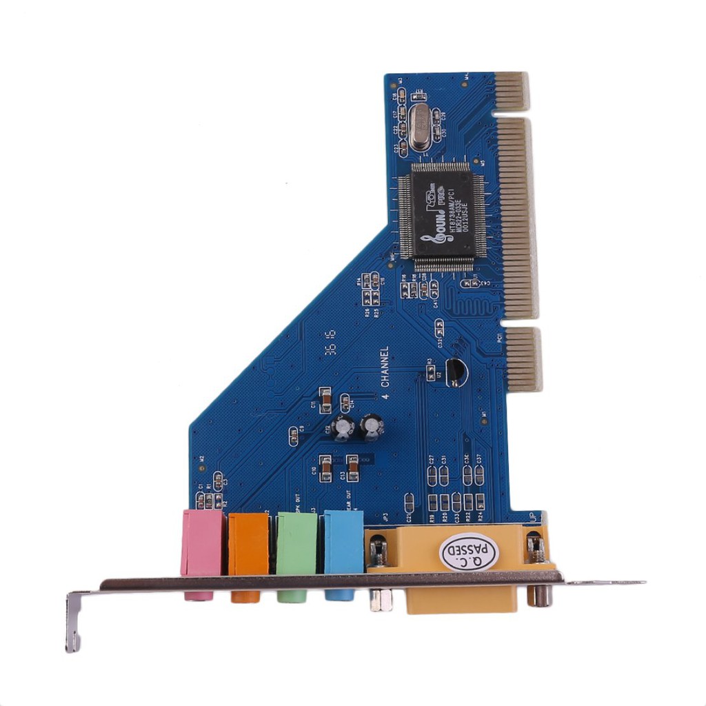 4 Channel 5.1 Surround 3D PCI Sound Audio Card for PC Windows XP/Vista/7