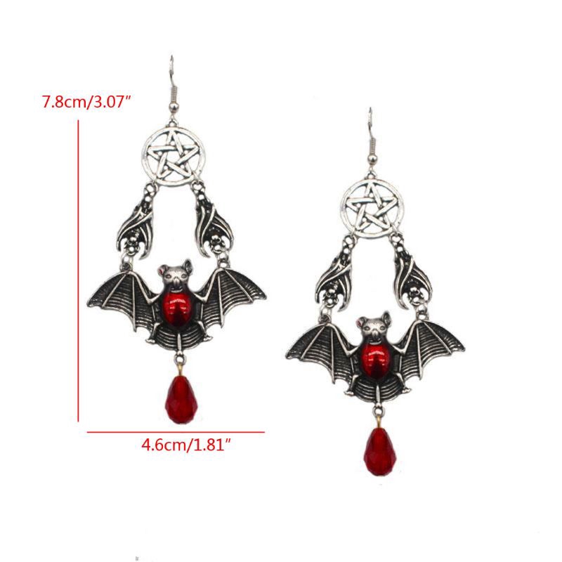 Bông Tai Dáng Dài Hình Dơi Phong Cách Gothic Cổ Điển Độc Đáo