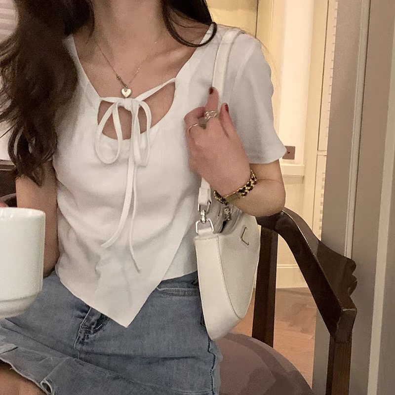 Áo Thun Nữ Tay Ngắn Cổ Chữ V Phong Cách Pháp Thời Trang Cho Nữ áo phông nữ JL-TX-66