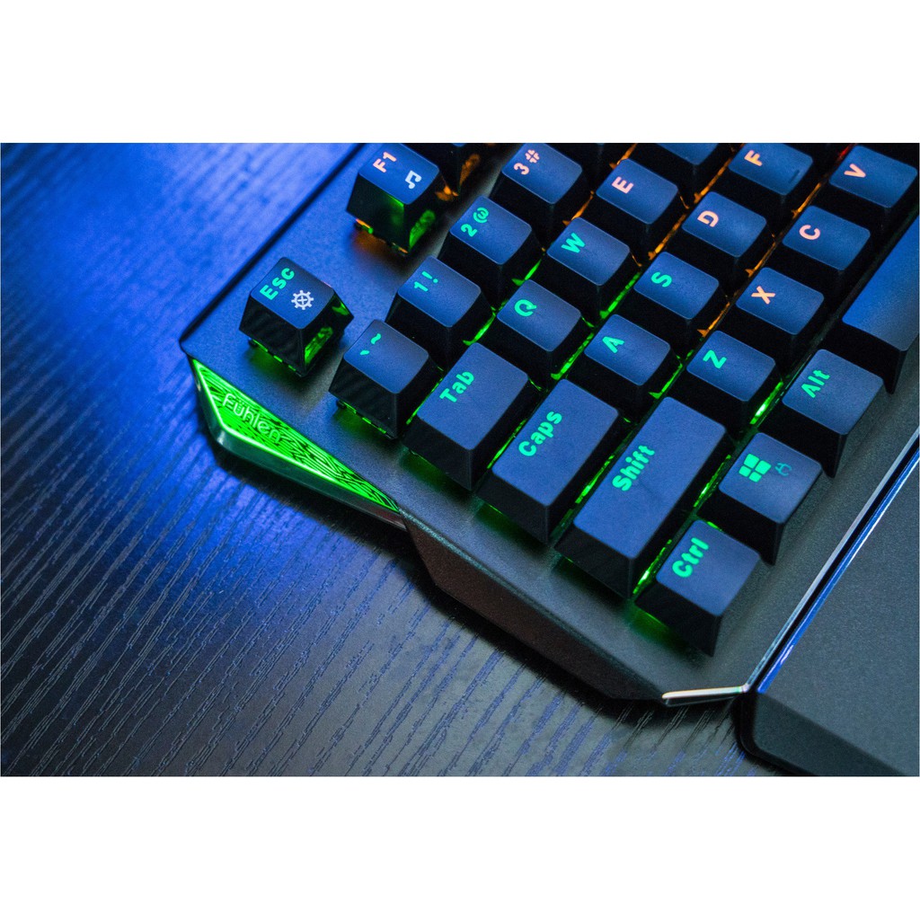 [Mã SKAMCLU9 giảm 10% đơn 100K] BÀN PHÍM CƠ FUHLEN DESTROYER SWITCH QUANG HỌC LED RAINBOW