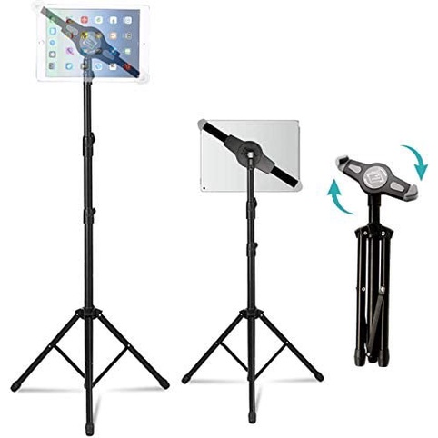 Tripod Stand 3 chân ipad, livestream selfie, giá đỡ tab 7-12inch bán hàng online, tự sướng spa, trang điểm