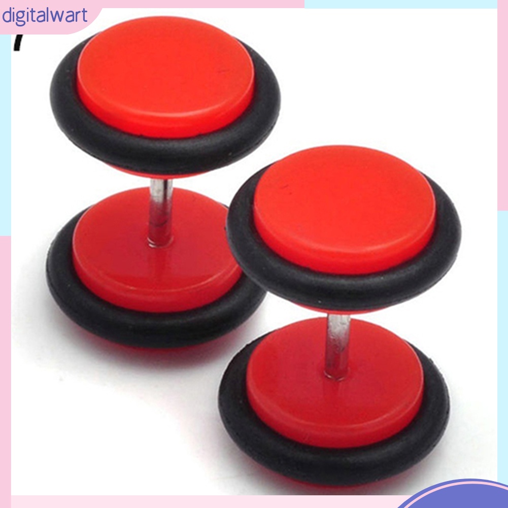 Cặp khuyên tai hình dáng cục tạ nhiều màu sắc dễ thương cá tính dành cho nam và nữ