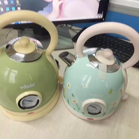 Ấm siêu tốc đun nước Vdada pha trà cao cấp Decor nhà bếp phong cách Vintage, dung tích 1.7L