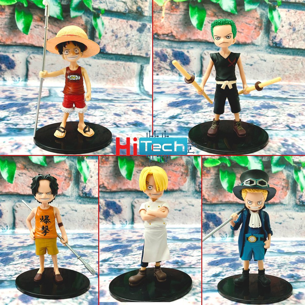 Mô hình để bàn 5 nhân vật One Piece siêu dễ thương kèm chân đế, cao 10cm