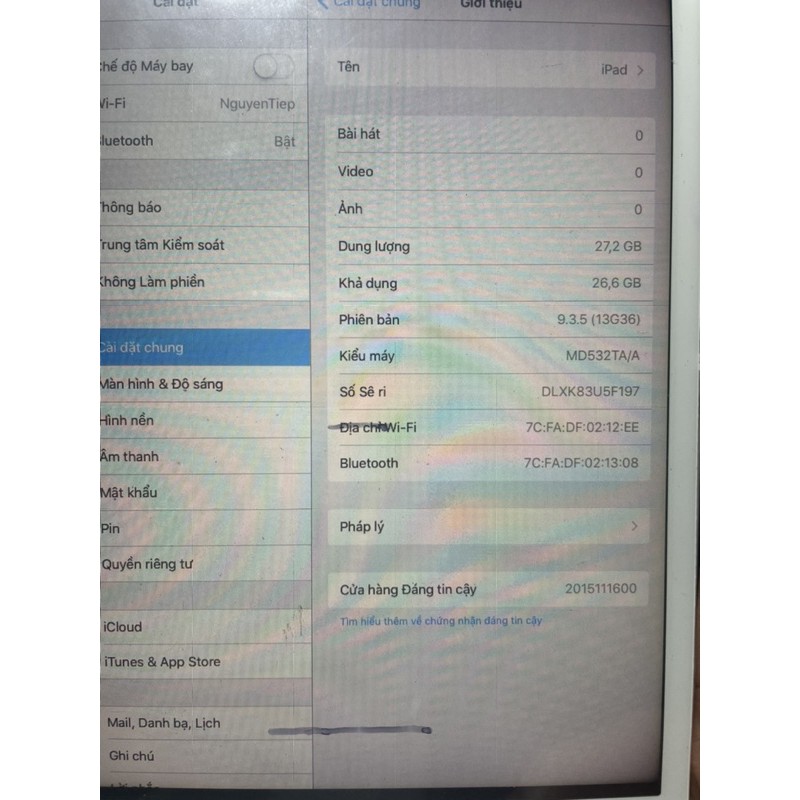 cụm main iPad mini 1 wifi 16gb 32gb 64gb không có iCloud (iCloud off)rẻ như xác