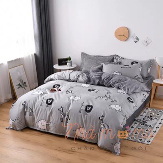 [HÀNG NHẬP KHẨU CAO CẤP] BỘ DRAP COTTON POLY MẪU NGỰA VẰN DỄ THƯƠNG
