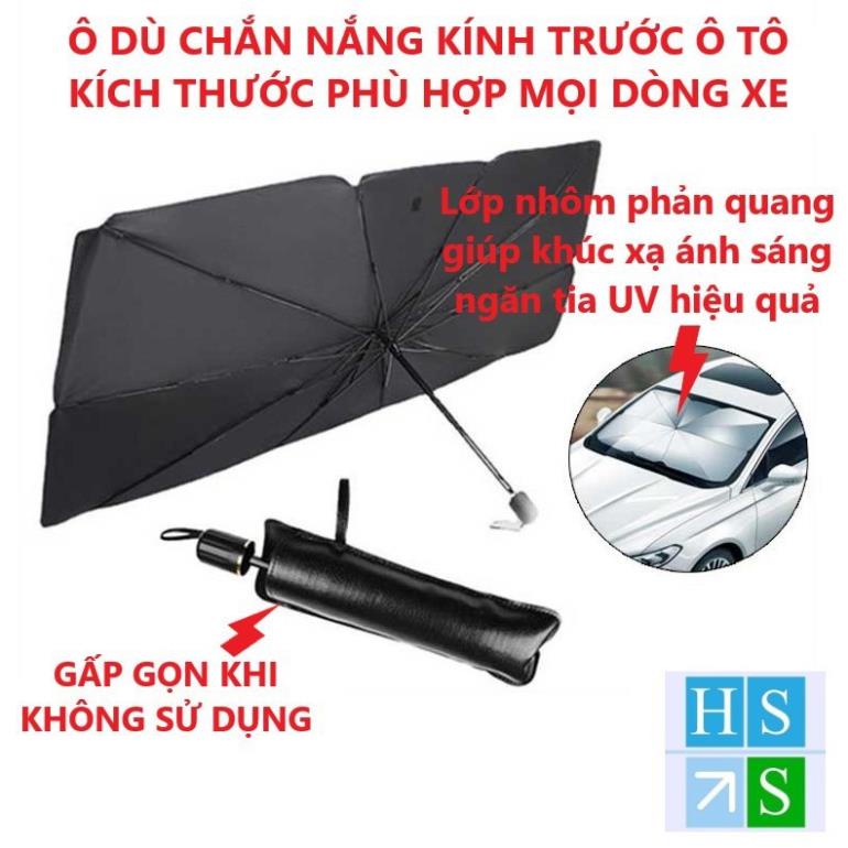 Ô DÙ CHẮN NẮNG KÍNH LÁI Ô TÔ xe hơi bảo vệ nội thất chống tia UV giảm nhiệt độ xe hiệu quả và tiện dụng -HS Shop Thủ Đức
