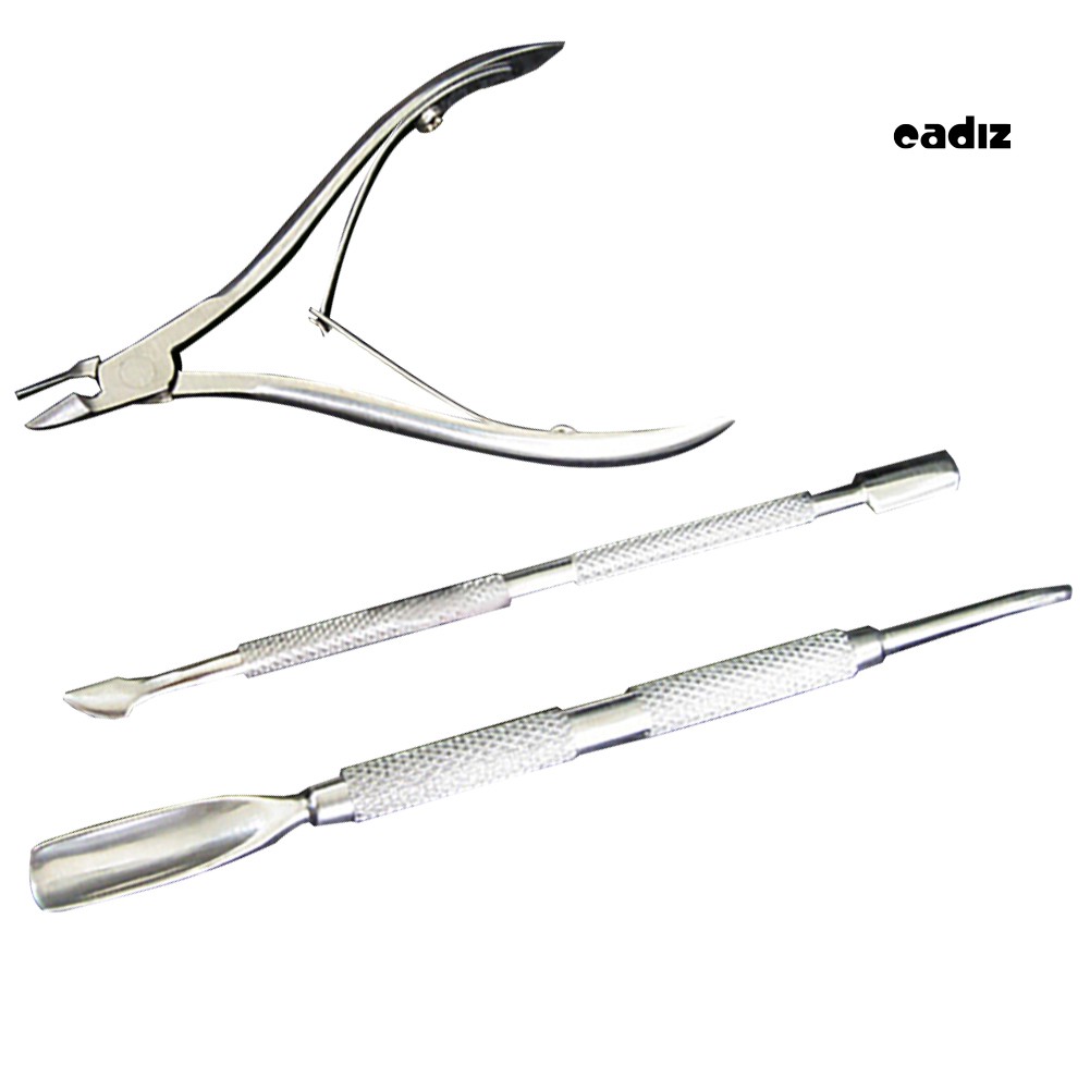 [Hàng mới về] Bộ Dụng Cụ Làm Móng Bằng Thép Không Gỉ Thiết Kế Tiện Dụng