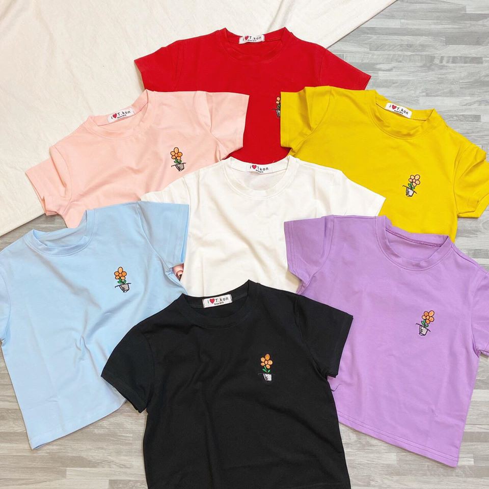 Crop thêu chậu hoa 61547