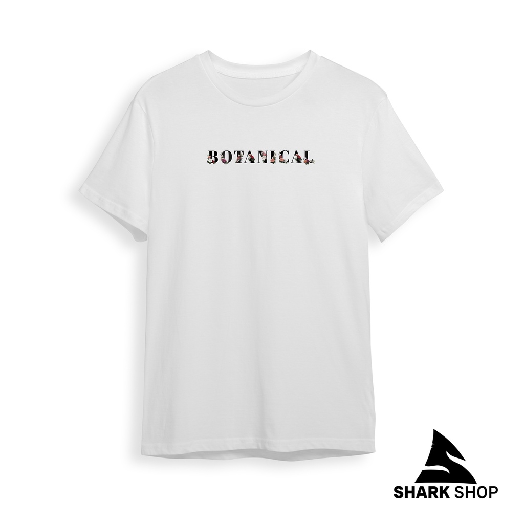 Áo Phông Basic Cotton Họa tiết BOTANICAL |SHARK SHOP| Nam Nữ Unisex Tay Lỡ Form Rộng Dày Cổ Tròn
