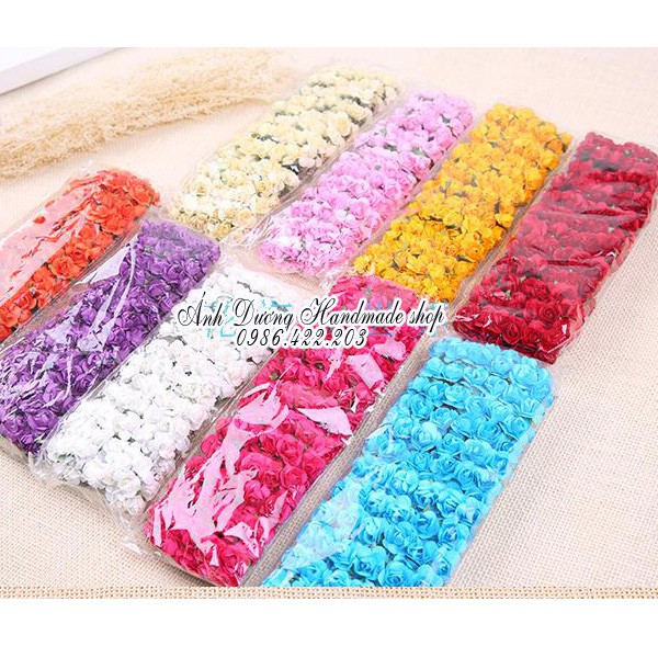 Túi 144 hoa giấy làm vòng hoa, bờm hoa loại nhỏ adhshop