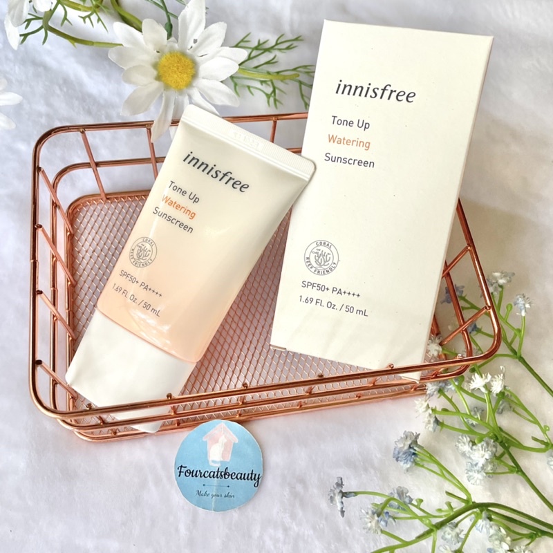 Kem Chống Nắng Nâng Tông, Dưỡng Ẩm Da Innisfree Tone Up Watering Sunscreen SPF50+PA++++ 50ml