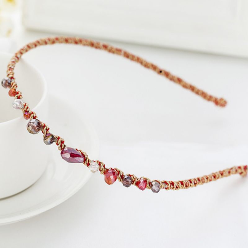 Băng đô cài tóc đính đá kim cương giả nhiều màu sắc phong cách Hàn Quốc sang trọng cho nữ