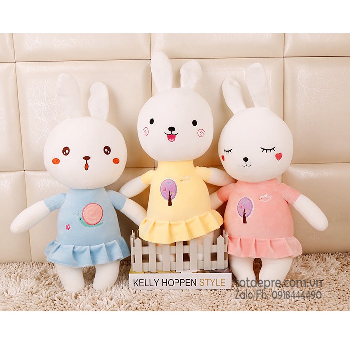 Thỏ bông mềm mặc váy 35cm