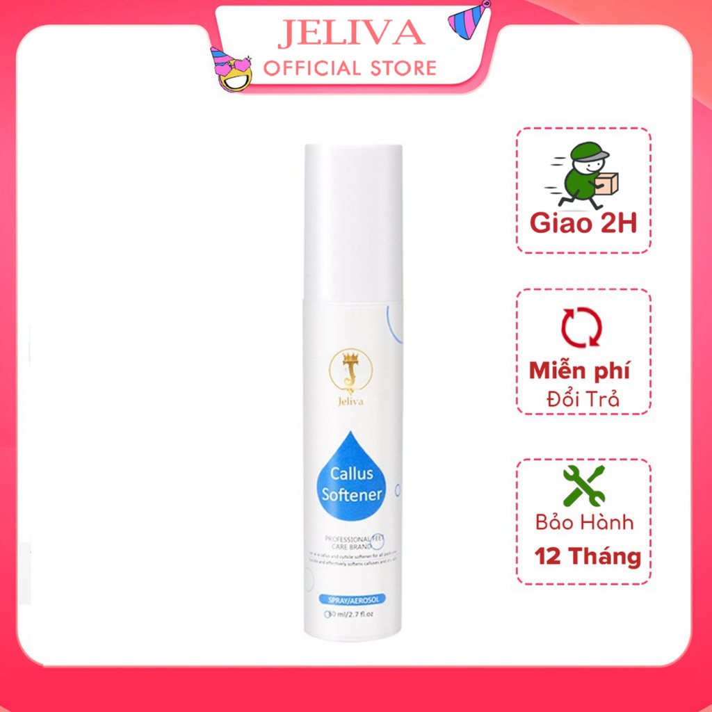 Chai xịt mềm da chà gót Jeliva
