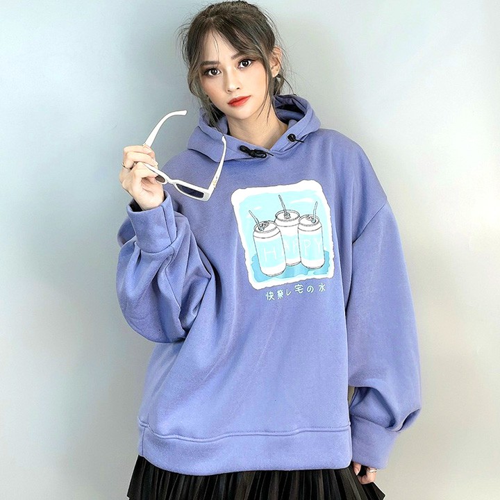 ÁO HOODIE - ÁO KHOÁC NỈ NGOẠI Tay Phồng Form Dơi (HD2230 - LON HAPPY) | BigBuy360 - bigbuy360.vn