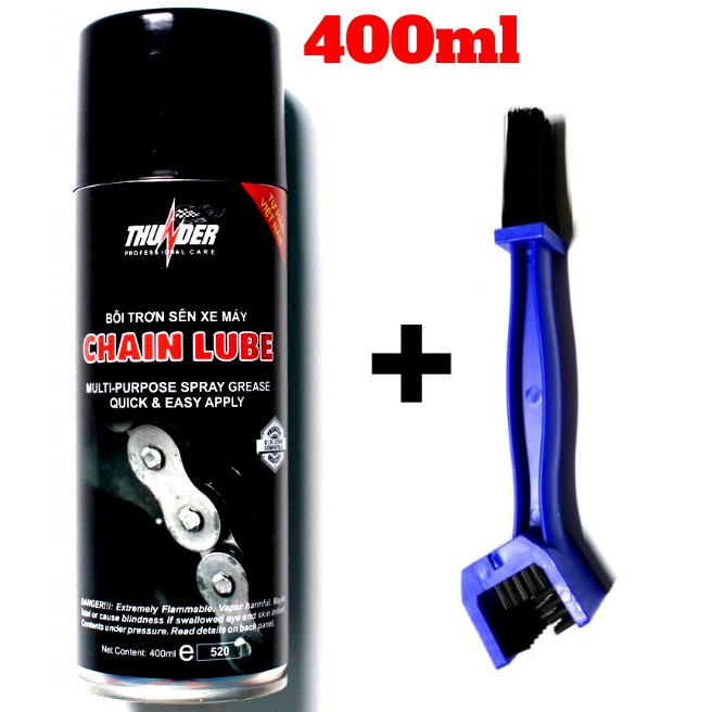 Bộ Chăm Sóc Sên Xe Thunder Chain Lube Kèm Bàn Chải