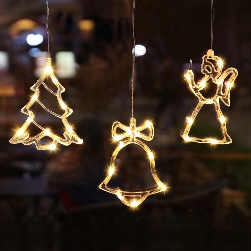 Dây Đèn Led Treo Trang Trí Cửa Sổ Phong Cách Giáng Sinh Sáng Tạo